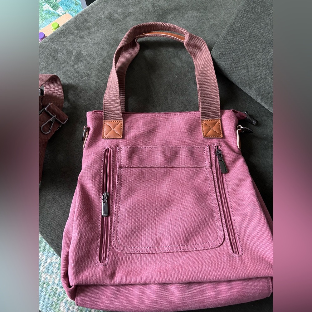 Stylish Pink Canvas Tote Bag